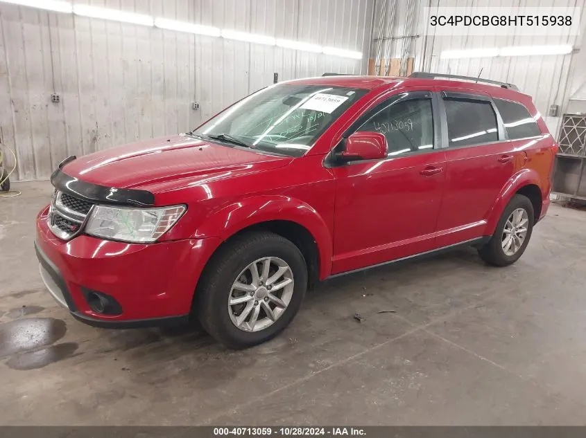 2017 Dodge Journey Sxt VIN: 3C4PDCBG8HT515938 Lot: 40713059