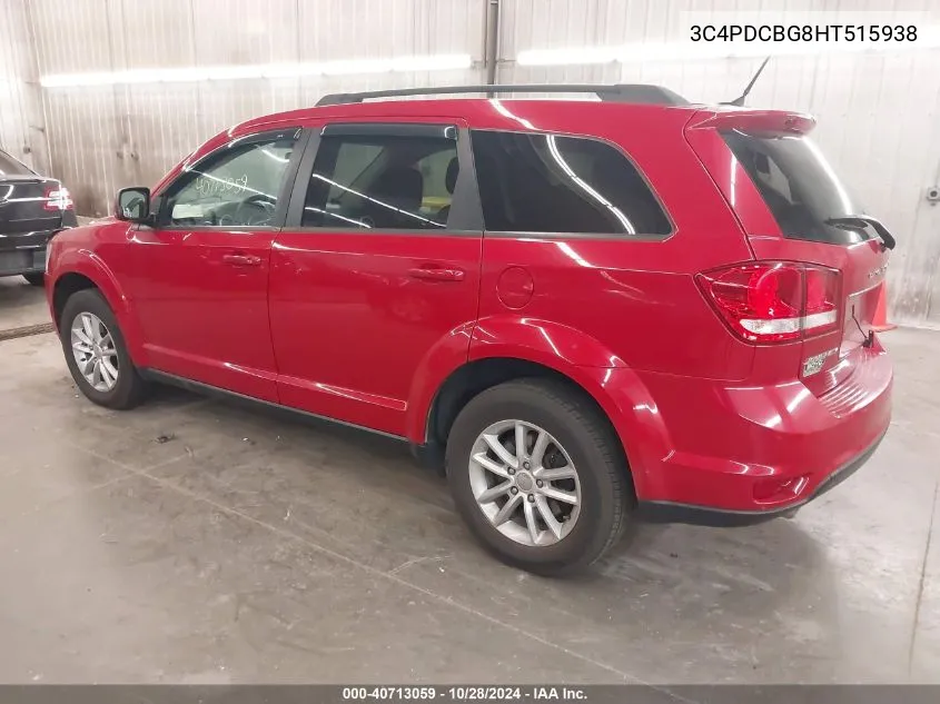 2017 Dodge Journey Sxt VIN: 3C4PDCBG8HT515938 Lot: 40713059