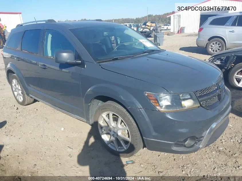 2017 Dodge Journey Crossroad Plus VIN: 3C4PDCGG3HT677470 Lot: 40724694