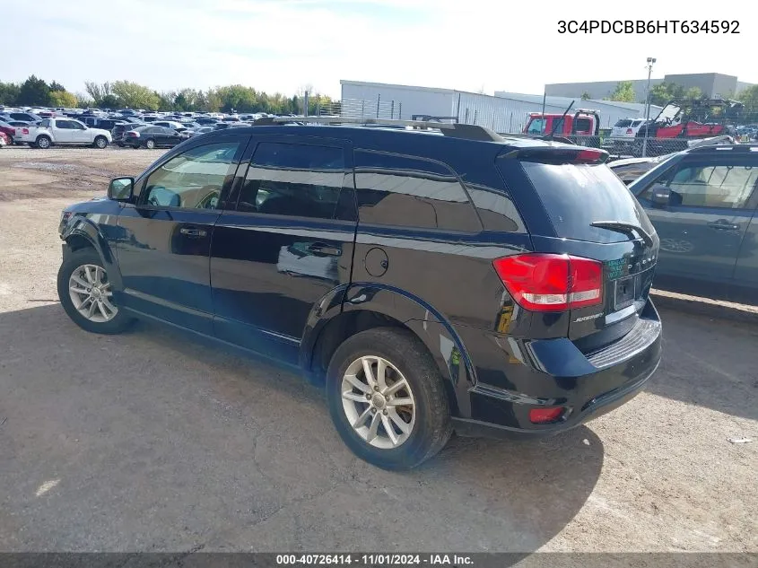 2017 Dodge Journey Sxt VIN: 3C4PDCBB6HT634592 Lot: 40726414