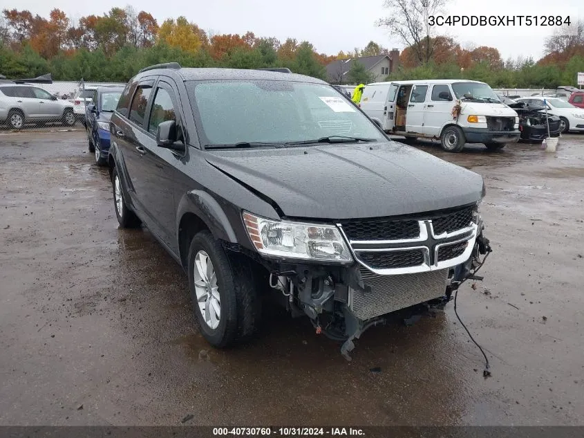 2017 Dodge Journey Sxt Awd VIN: 3C4PDDBGXHT512884 Lot: 40730760