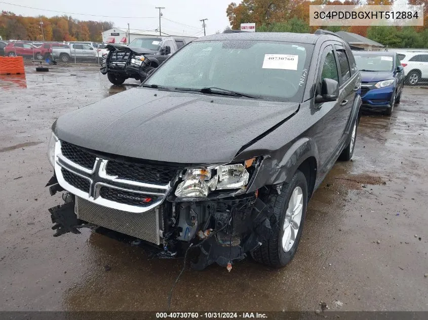 2017 Dodge Journey Sxt Awd VIN: 3C4PDDBGXHT512884 Lot: 40730760