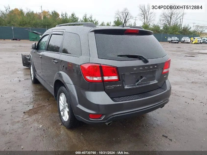 2017 Dodge Journey Sxt Awd VIN: 3C4PDDBGXHT512884 Lot: 40730760