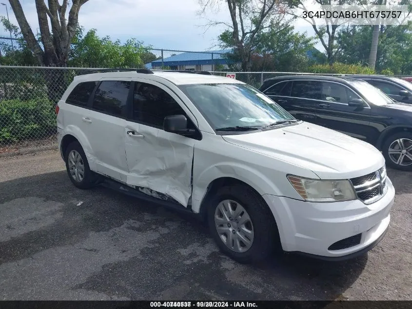 3C4PDCAB6HT675757 2017 Dodge Journey Se