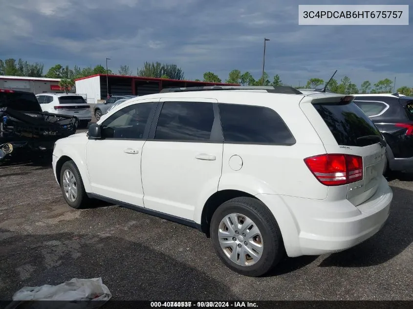 3C4PDCAB6HT675757 2017 Dodge Journey Se