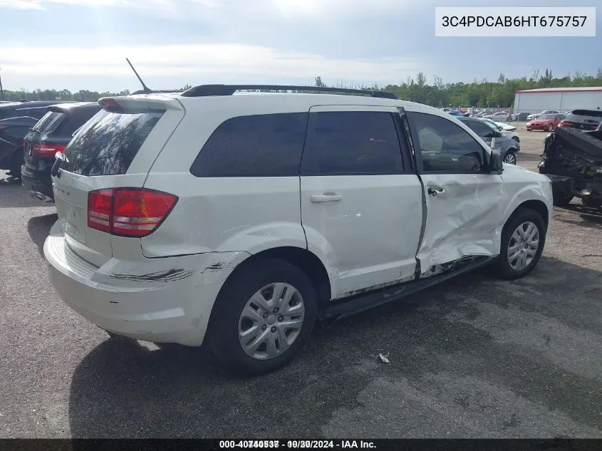 3C4PDCAB6HT675757 2017 Dodge Journey Se