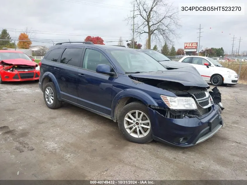 2017 Dodge Journey Sxt VIN: 3C4PDCBG5HT523270 Lot: 40749432