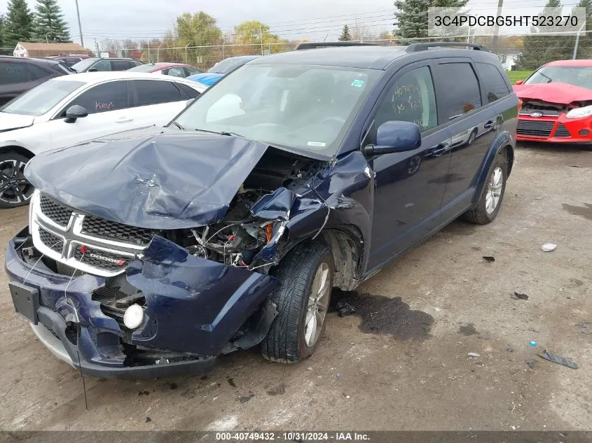 2017 Dodge Journey Sxt VIN: 3C4PDCBG5HT523270 Lot: 40749432