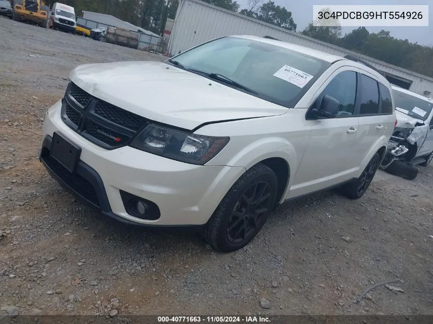 2017 Dodge Journey Sxt VIN: 3C4PDCBG9HT554926 Lot: 40771663