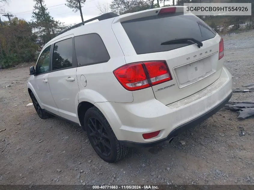 2017 Dodge Journey Sxt VIN: 3C4PDCBG9HT554926 Lot: 40771663