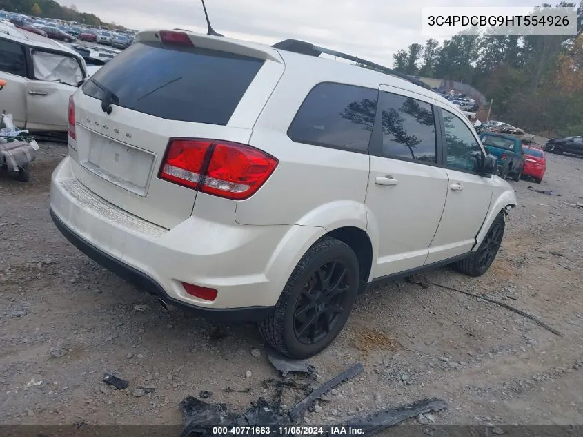 2017 Dodge Journey Sxt VIN: 3C4PDCBG9HT554926 Lot: 40771663