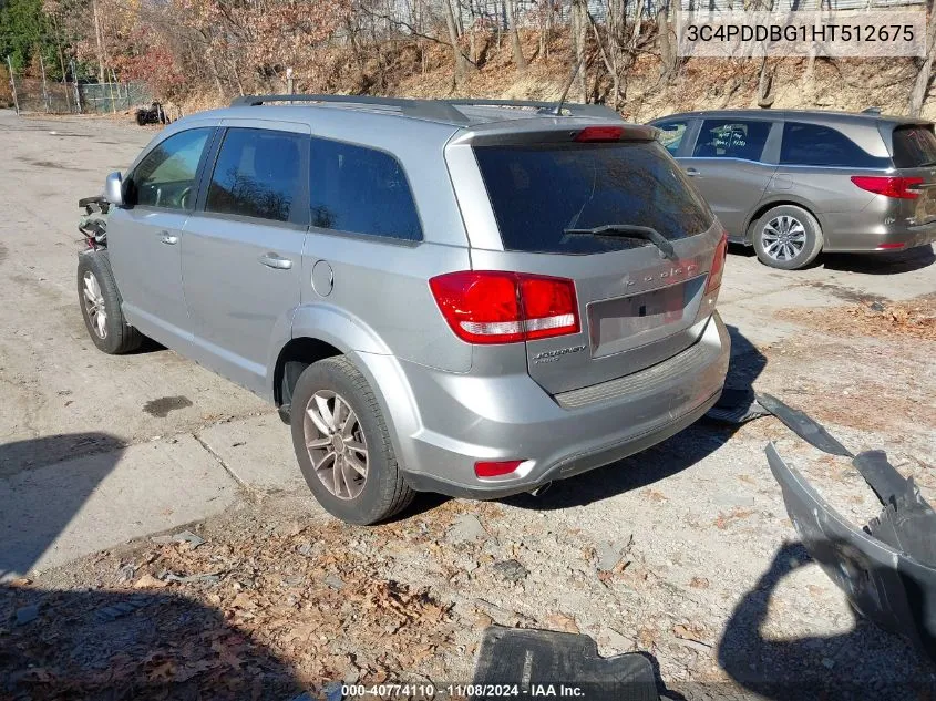 2017 Dodge Journey Sxt Awd VIN: 3C4PDDBG1HT512675 Lot: 40774110