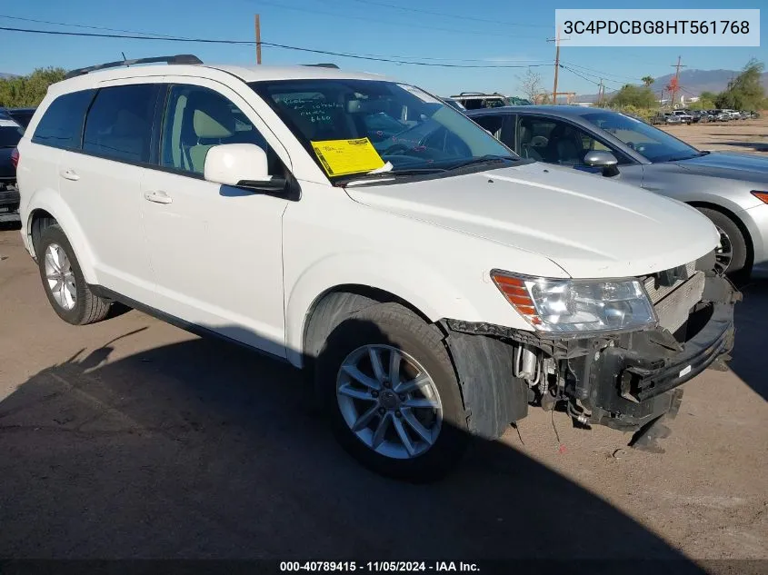 2017 Dodge Journey Sxt VIN: 3C4PDCBG8HT561768 Lot: 40789415