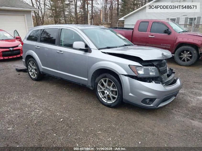 2017 Dodge Journey Gt Awd VIN: 3C4PDDEG3HT548671 Lot: 40789534