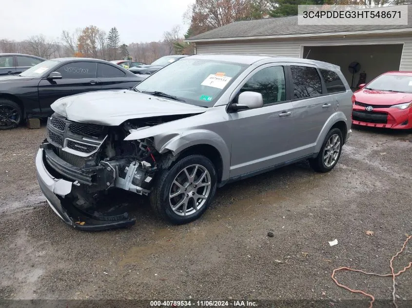 2017 Dodge Journey Gt Awd VIN: 3C4PDDEG3HT548671 Lot: 40789534