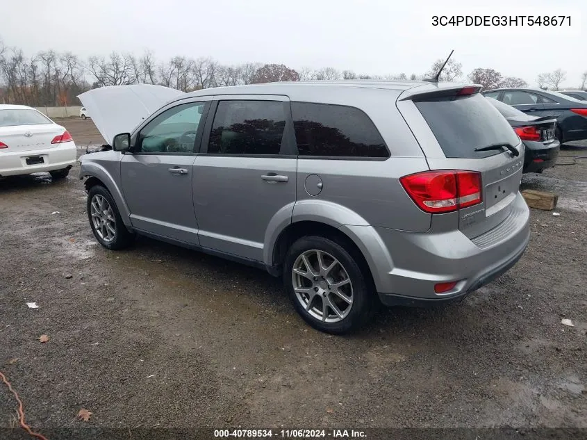 2017 Dodge Journey Gt Awd VIN: 3C4PDDEG3HT548671 Lot: 40789534