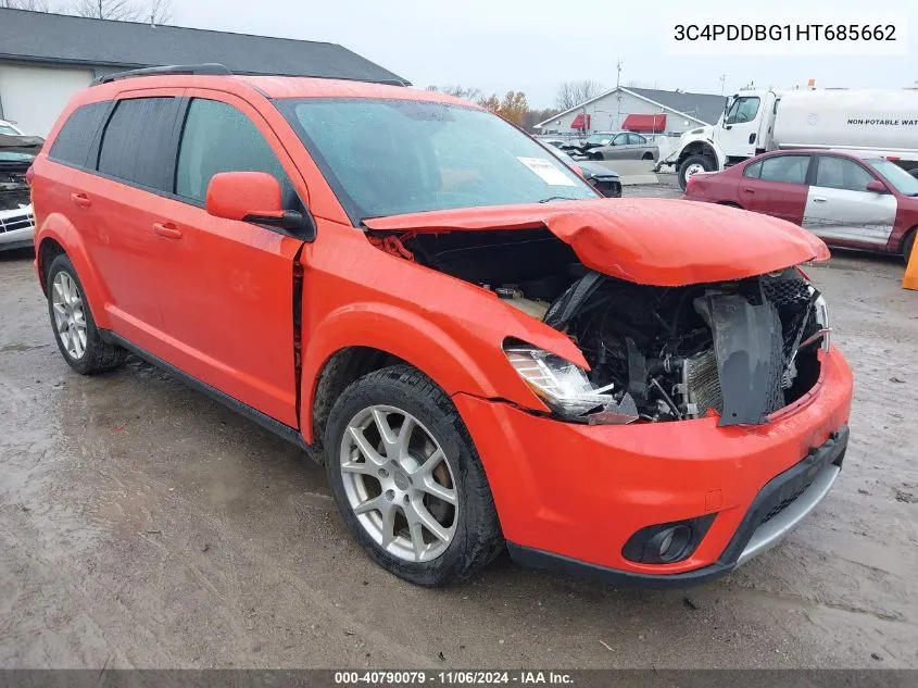 2017 Dodge Journey Sxt VIN: 3C4PDDBG1HT685662 Lot: 40790079