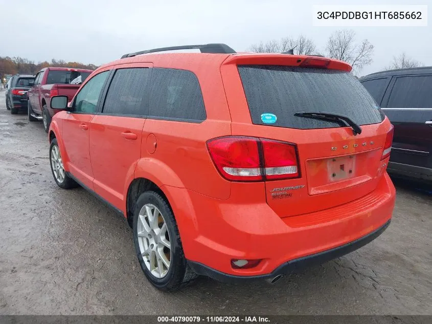 2017 Dodge Journey Sxt VIN: 3C4PDDBG1HT685662 Lot: 40790079