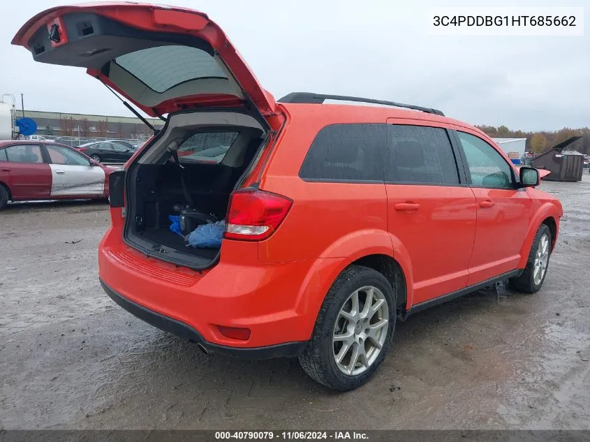 2017 Dodge Journey Sxt VIN: 3C4PDDBG1HT685662 Lot: 40790079