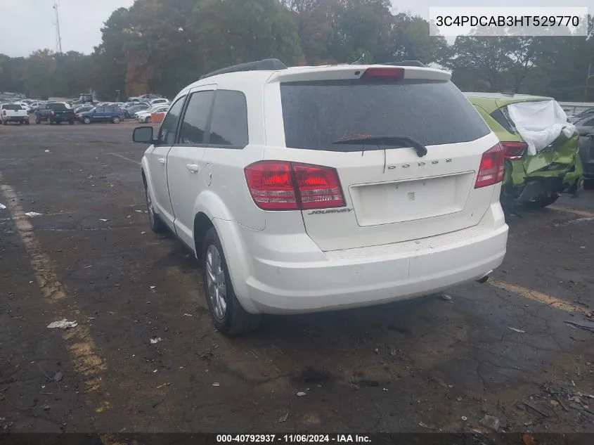 2017 Dodge Journey Se VIN: 3C4PDCAB3HT529770 Lot: 40792937