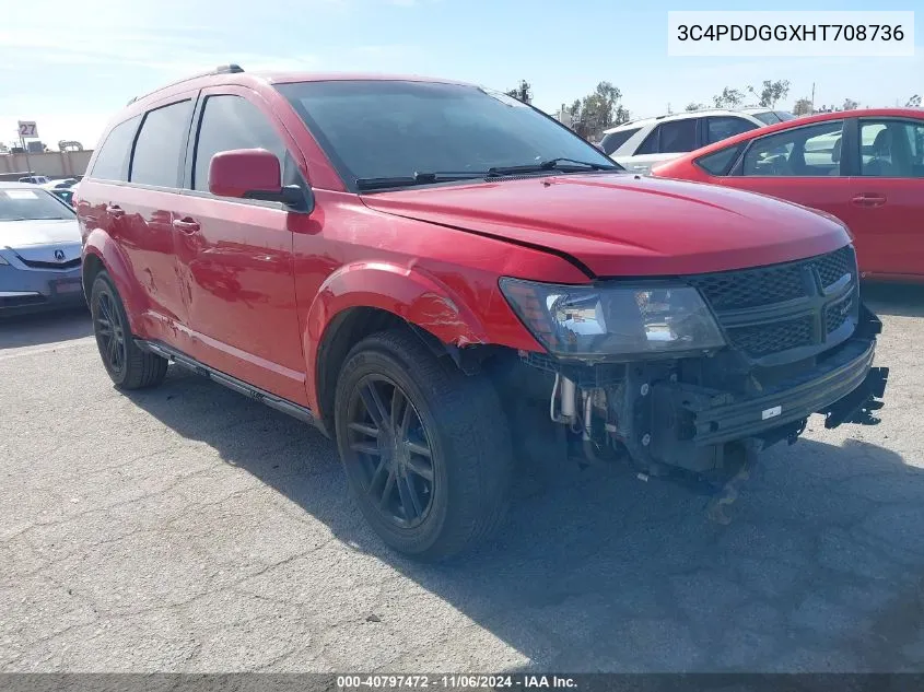 2017 Dodge Journey Crossroad Plus Awd VIN: 3C4PDDGGXHT708736 Lot: 40797472