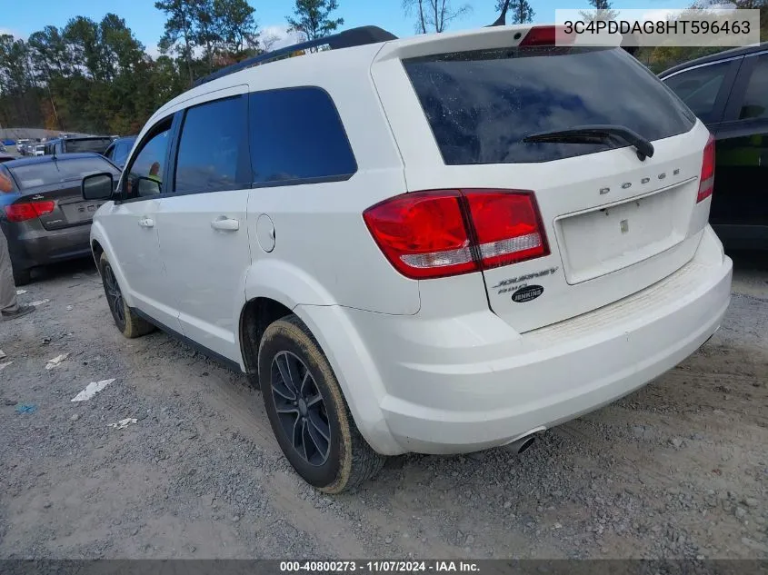 2017 Dodge Journey Se Awd VIN: 3C4PDDAG8HT596463 Lot: 40800273