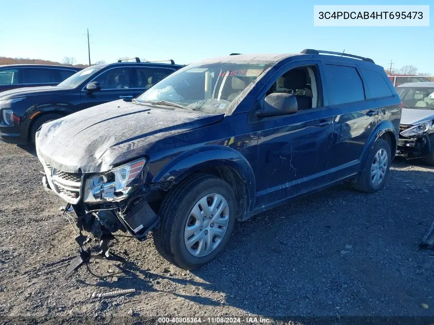 2017 Dodge Journey Se VIN: 3C4PDCAB4HT695473 Lot: 40805364