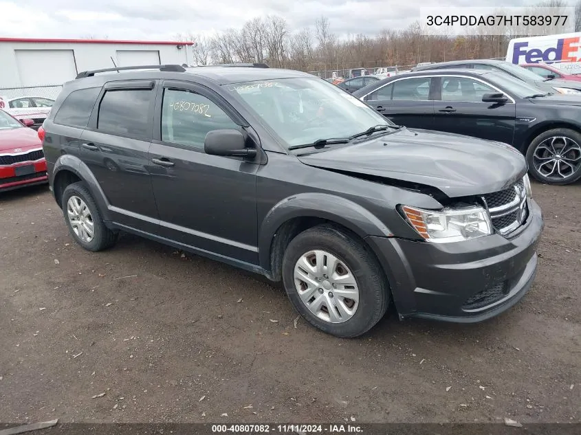 2017 Dodge Journey Se Awd VIN: 3C4PDDAG7HT583977 Lot: 40807082