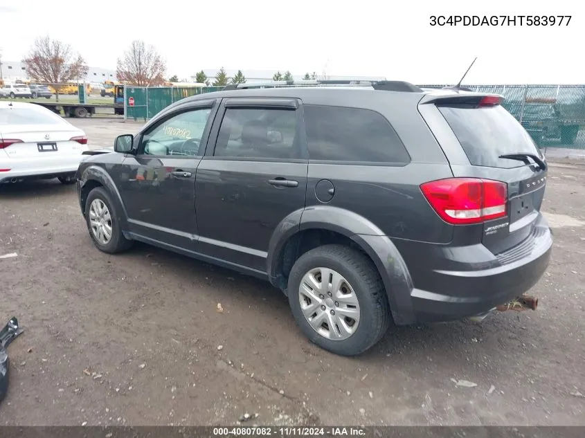 2017 Dodge Journey Se Awd VIN: 3C4PDDAG7HT583977 Lot: 40807082