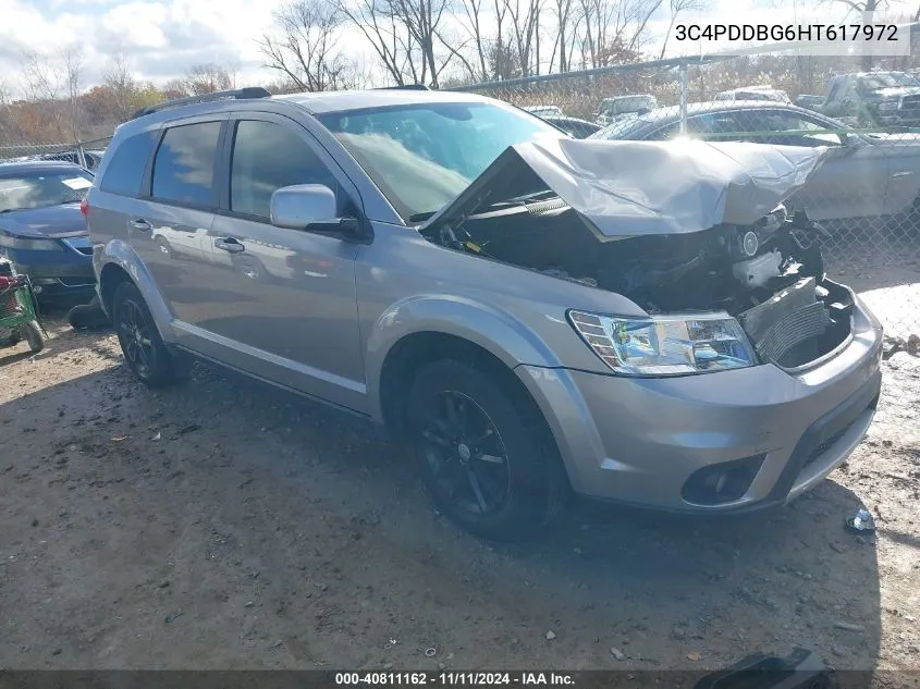 2017 Dodge Journey Sxt VIN: 3C4PDDBG6HT617972 Lot: 40811162