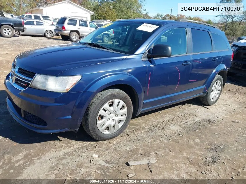 2017 Dodge Journey Se VIN: 3C4PDCAB4HT710070 Lot: 40811626