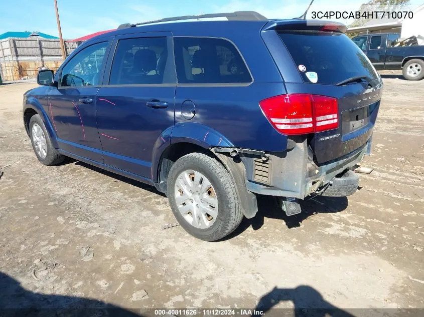 2017 Dodge Journey Se VIN: 3C4PDCAB4HT710070 Lot: 40811626