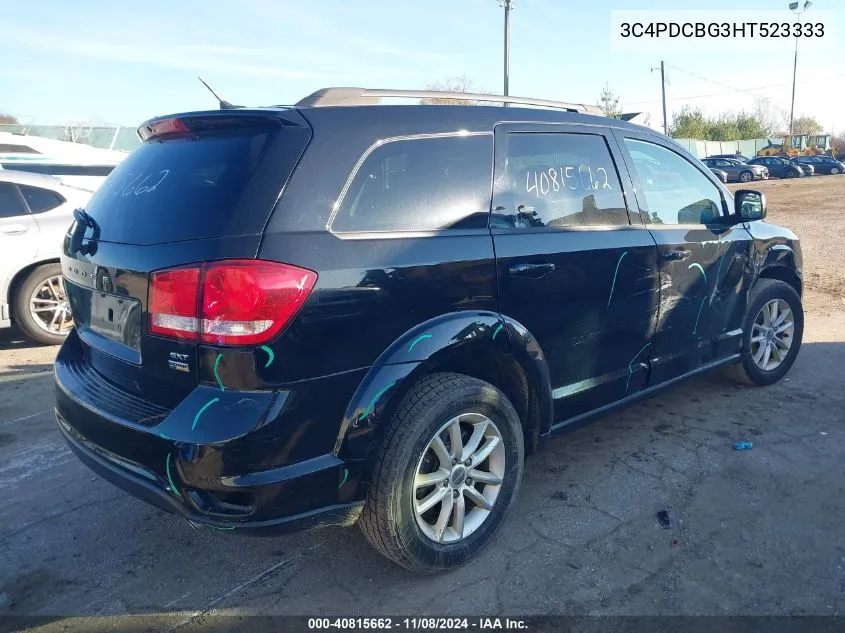 2017 Dodge Journey Sxt VIN: 3C4PDCBG3HT523333 Lot: 40815662