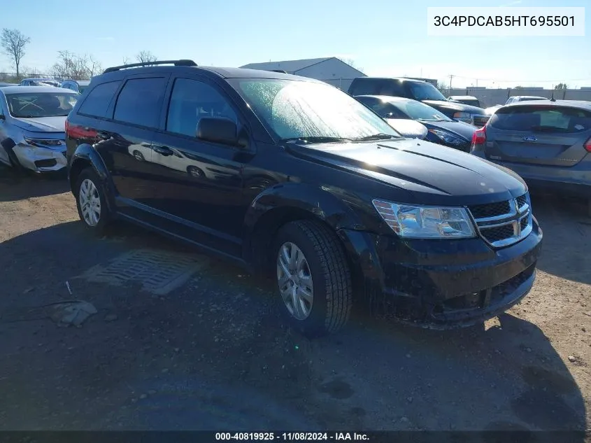 2017 Dodge Journey Se VIN: 3C4PDCAB5HT695501 Lot: 40819925