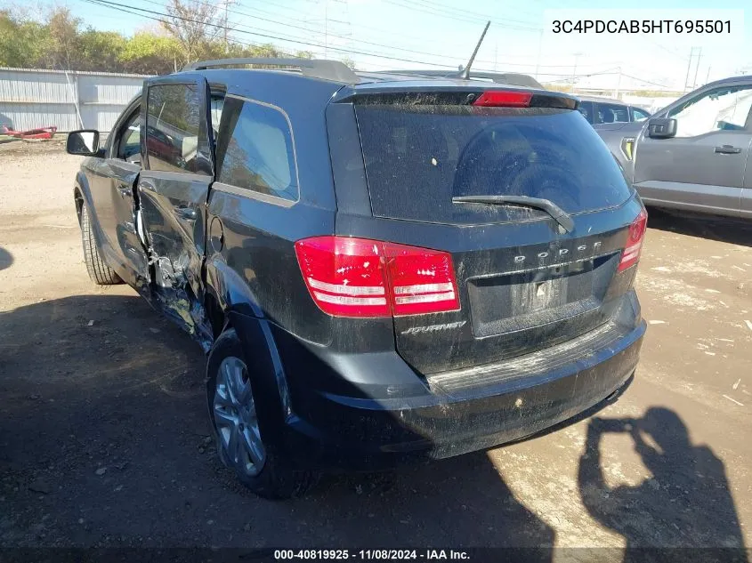 2017 Dodge Journey Se VIN: 3C4PDCAB5HT695501 Lot: 40819925