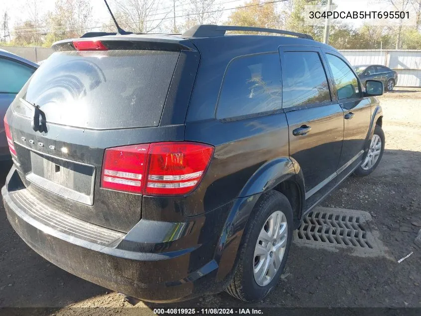 2017 Dodge Journey Se VIN: 3C4PDCAB5HT695501 Lot: 40819925