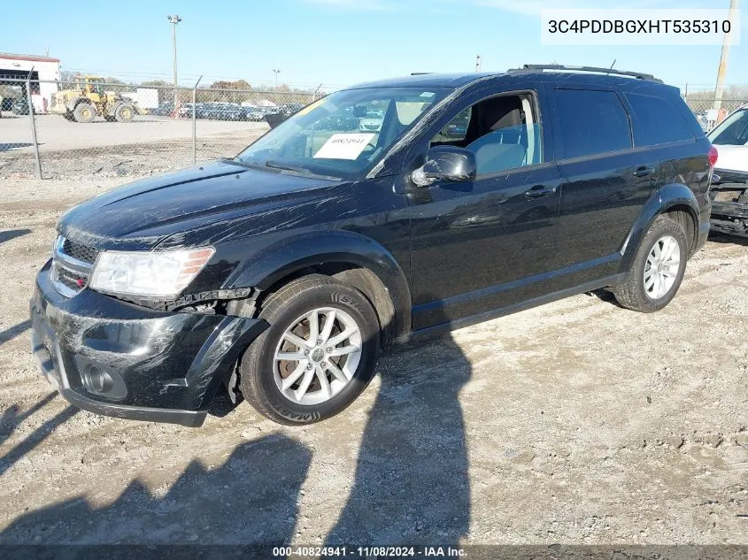 2017 Dodge Journey Sxt VIN: 3C4PDDBGXHT535310 Lot: 40824941