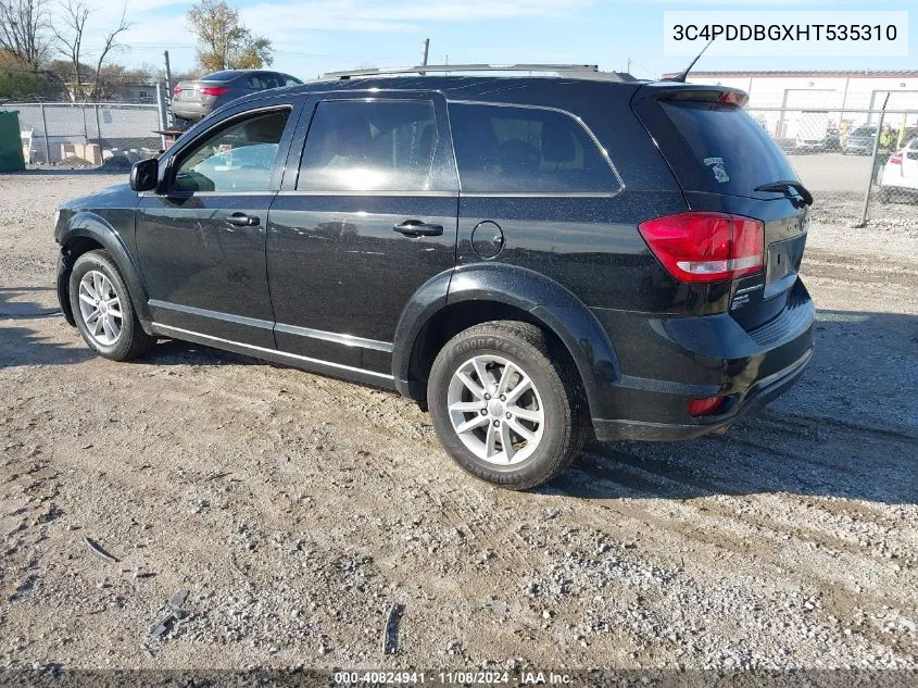 2017 Dodge Journey Sxt VIN: 3C4PDDBGXHT535310 Lot: 40824941