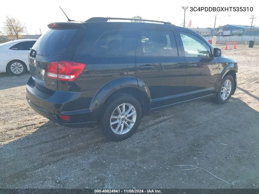 2017 Dodge Journey Sxt VIN: 3C4PDDBGXHT535310 Lot: 40824941