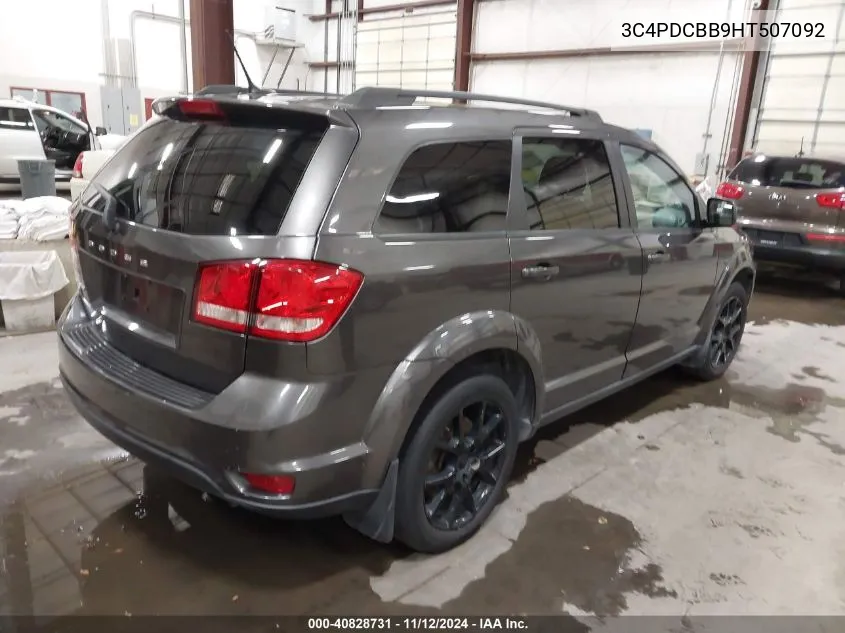 2017 Dodge Journey Sxt VIN: 3C4PDCBB9HT507092 Lot: 40828731