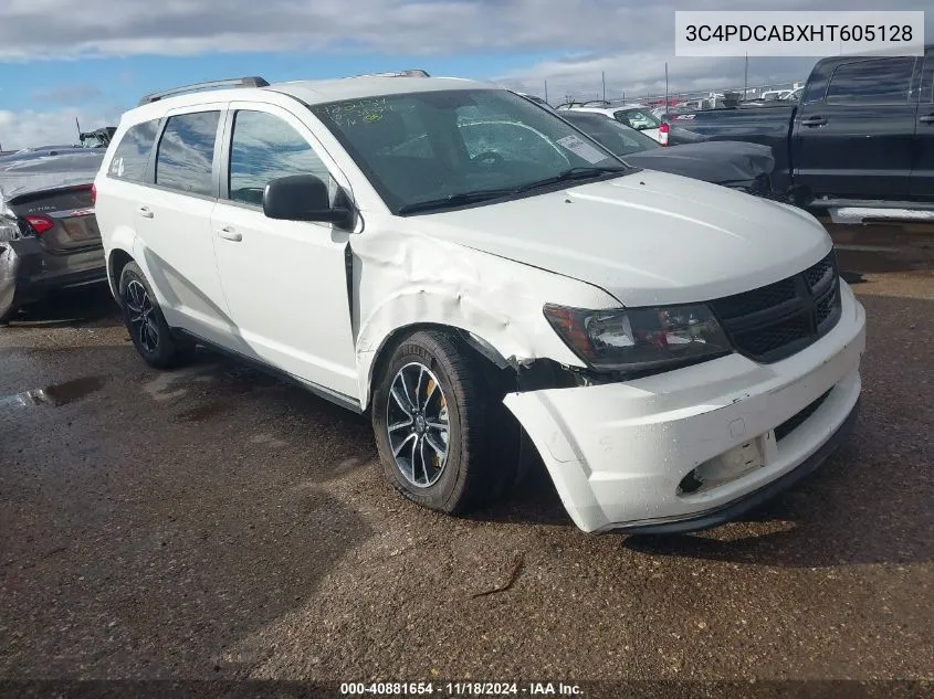 2017 Dodge Journey Se VIN: 3C4PDCABXHT605128 Lot: 40881654