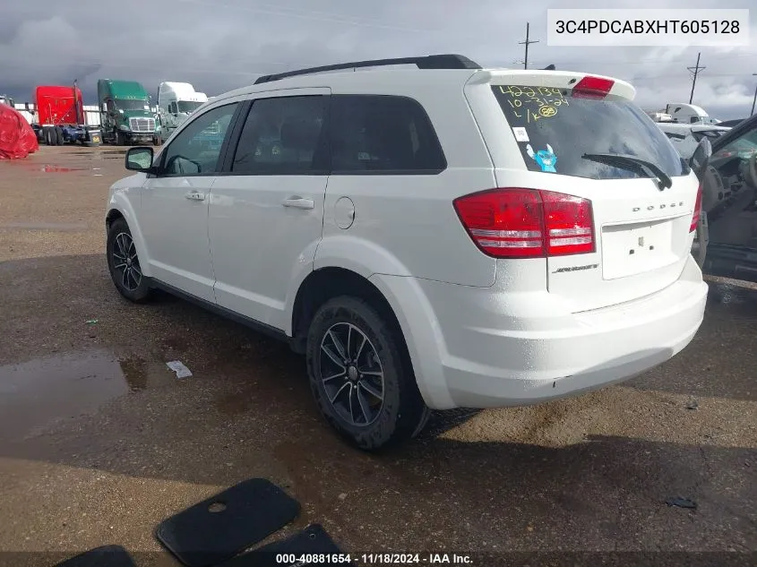 2017 Dodge Journey Se VIN: 3C4PDCABXHT605128 Lot: 40881654