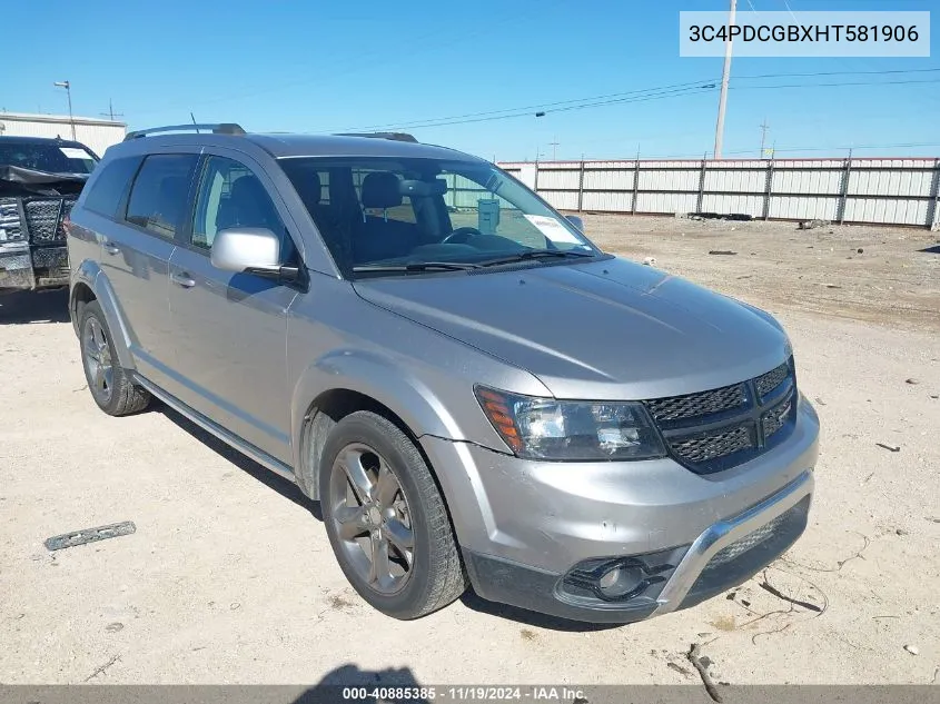 2017 Dodge Journey Crossroad Plus VIN: 3C4PDCGBXHT581906 Lot: 40885385