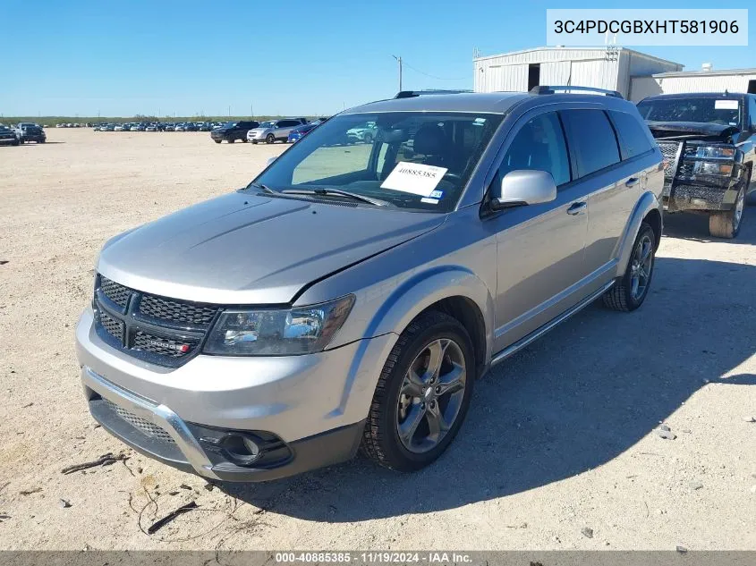 2017 Dodge Journey Crossroad Plus VIN: 3C4PDCGBXHT581906 Lot: 40885385