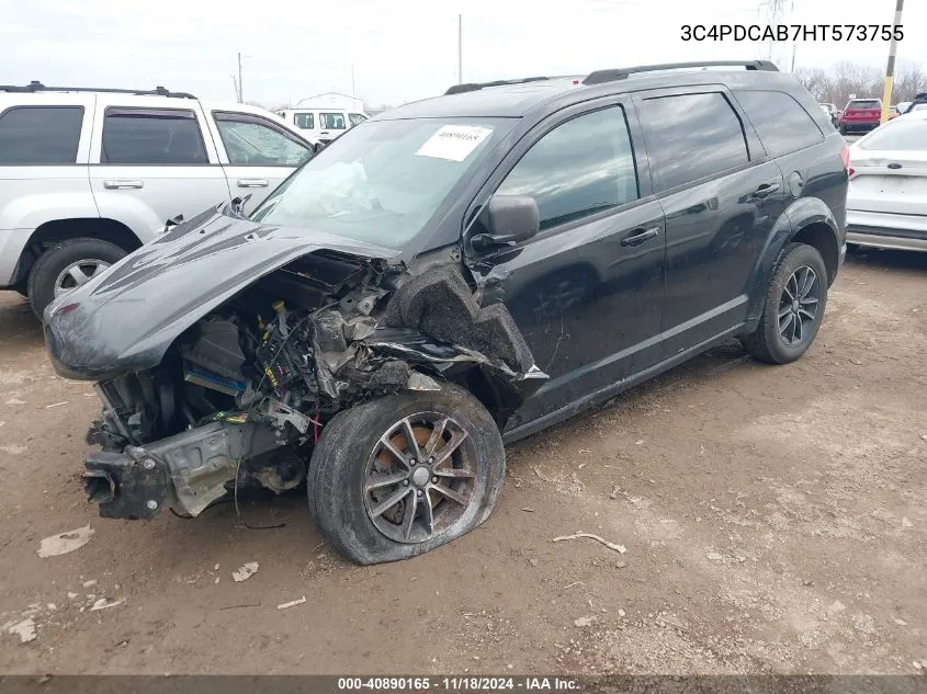 2017 Dodge Journey Se VIN: 3C4PDCAB7HT573755 Lot: 40890165