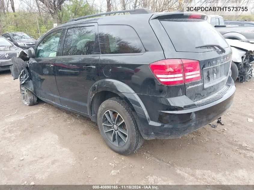 2017 Dodge Journey Se VIN: 3C4PDCAB7HT573755 Lot: 40890165