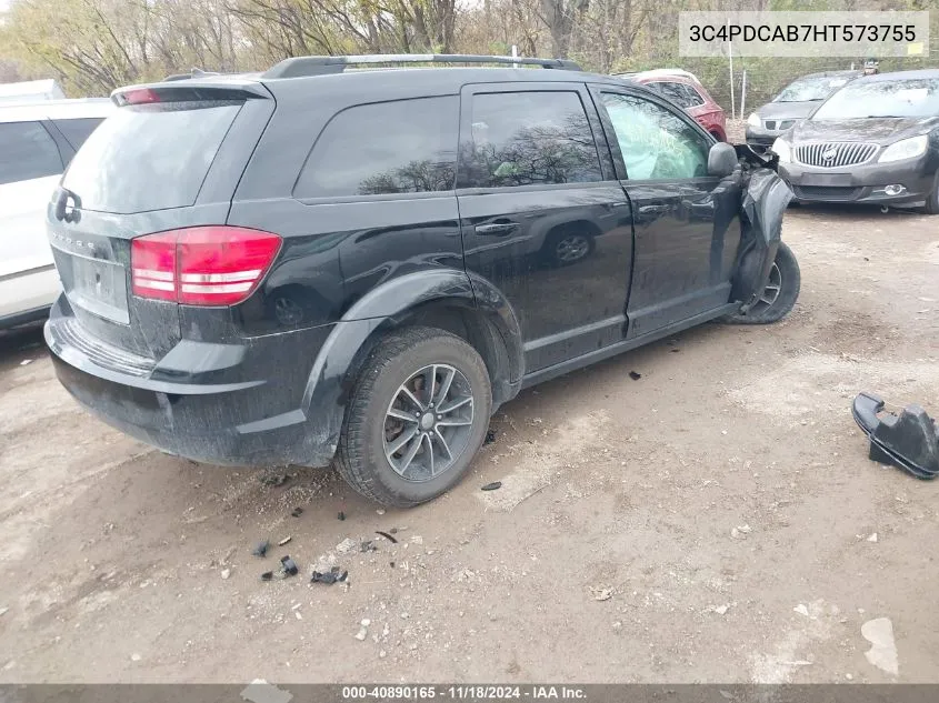 2017 Dodge Journey Se VIN: 3C4PDCAB7HT573755 Lot: 40890165