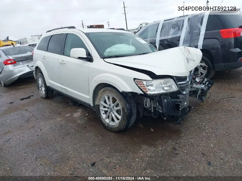 2017 Dodge Journey Sxt Awd VIN: 3C4PDDBG9HT592128 Lot: 40890253