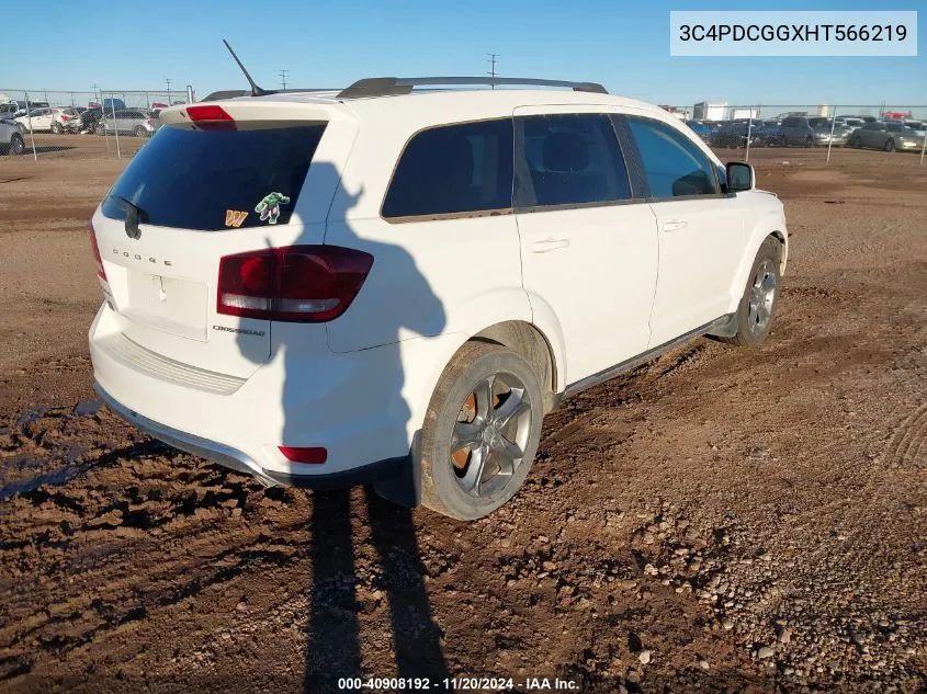 2017 Dodge Journey Crossroad Plus VIN: 3C4PDCGGXHT566219 Lot: 40908192