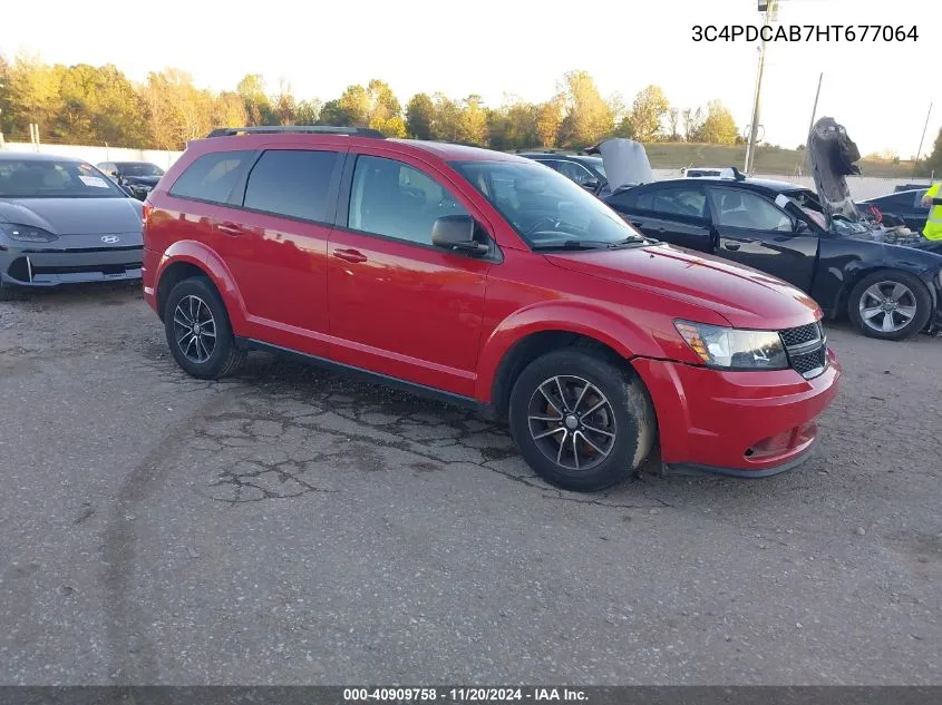 2017 Dodge Journey Se VIN: 3C4PDCAB7HT677064 Lot: 40909758